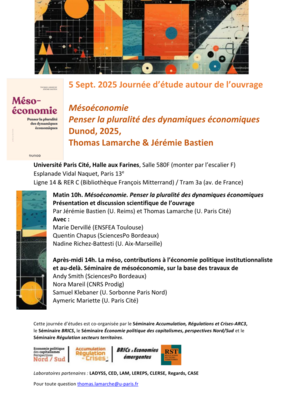 Affiche journée  autour de l'ouvrage