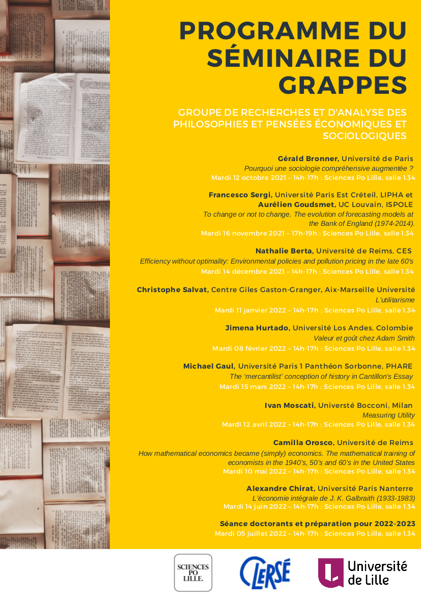 Calendrier 2023 8019 Agenda: Umr 8019 - Centre Lillois D'études Et De Recherches Sociologiques  Et Économiques